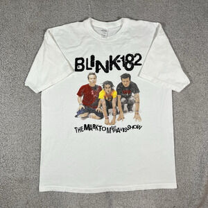 Blink 182 Shirt Mens XL Vintage Y2K Mark Tom Travis Show Punk Band Tee 2000 Tour